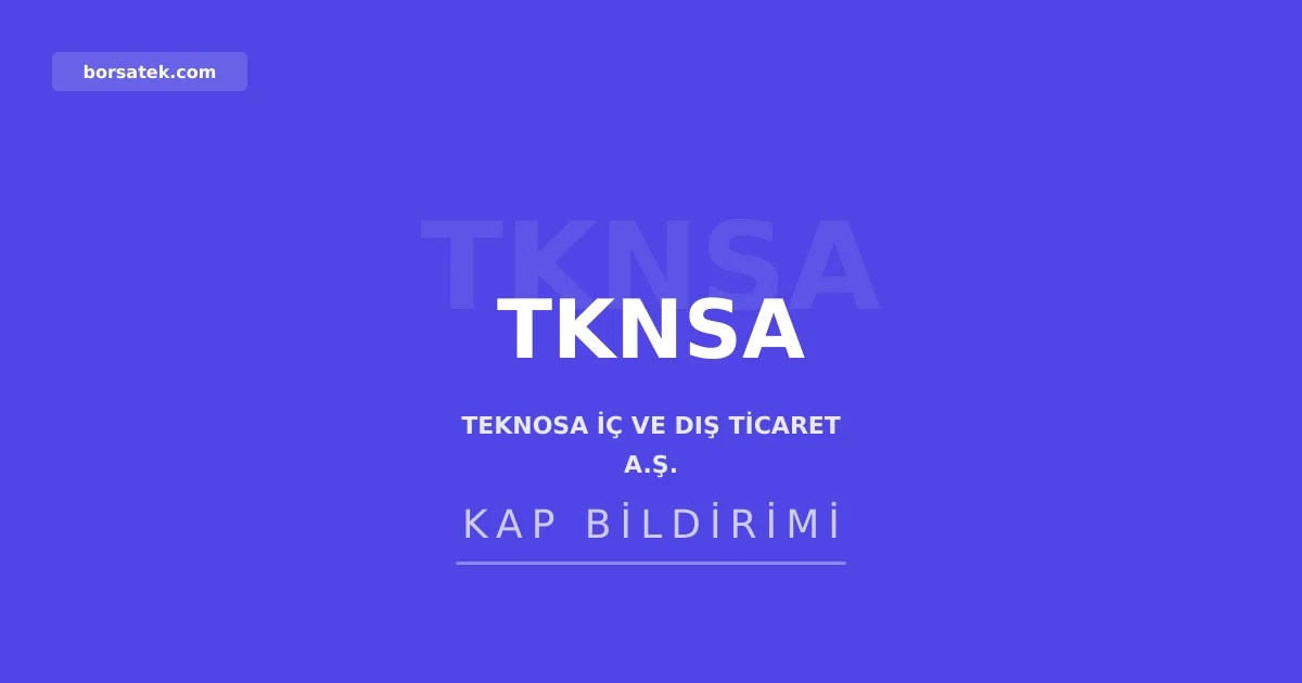 Teknosa'nฤฑn ilk yarฤฑ finansal raporu 5 Aฤustos'ta yayฤฑmlanacak Borsatek