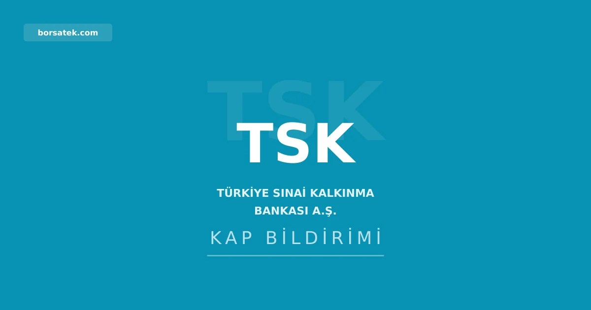 Türkiye Sınai Kalkınma Bankası'ndan devredilen paylar hakkında açıklama Borsatek
