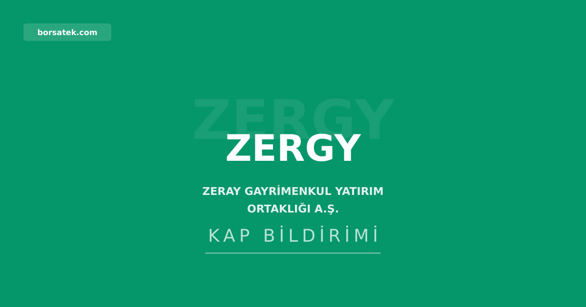 Zeray GYO'nun Dora Hill projesine tadilat ruhsatı Borsatek