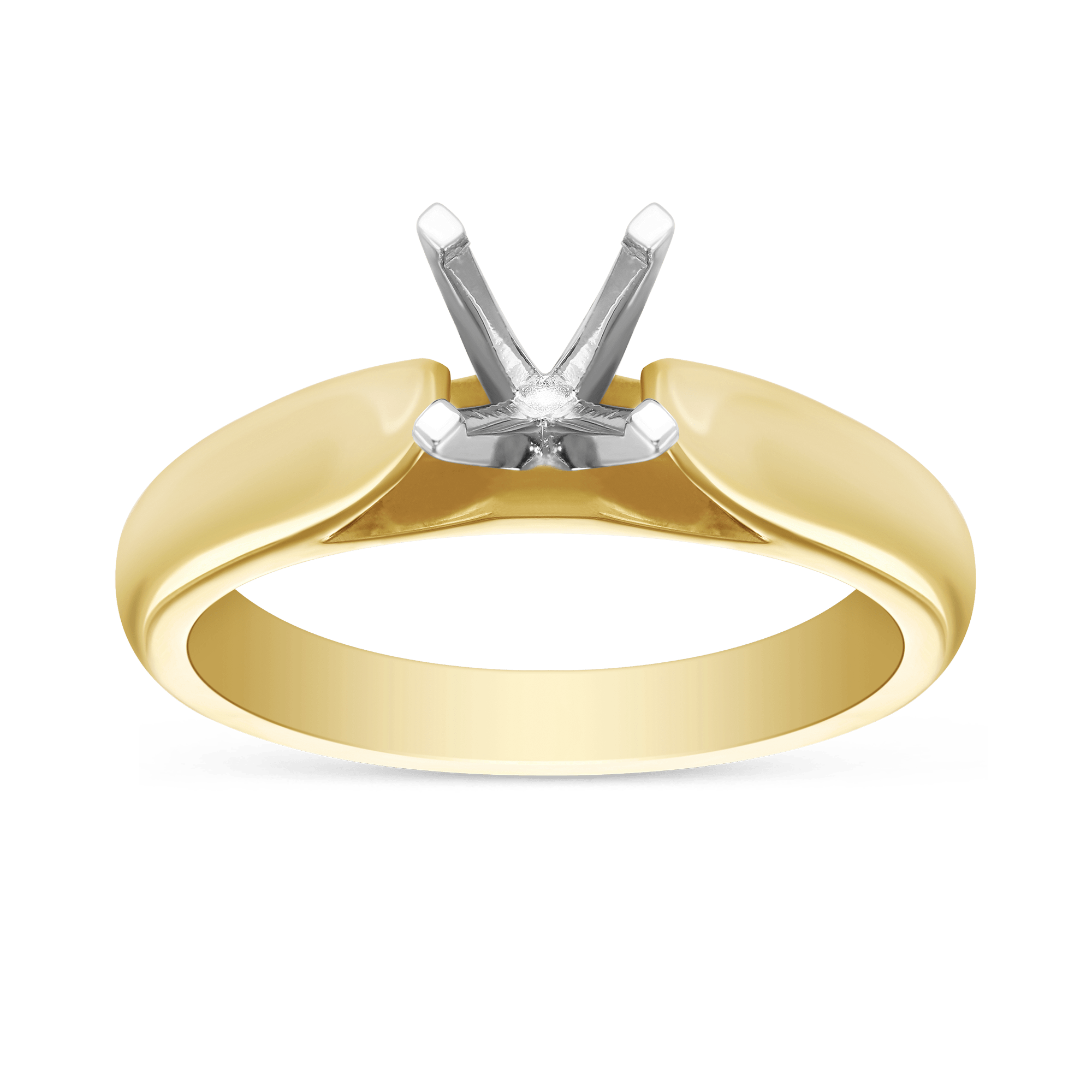 14K Yellow Gold Cathedral Solitaire Ring Setting Borsheims