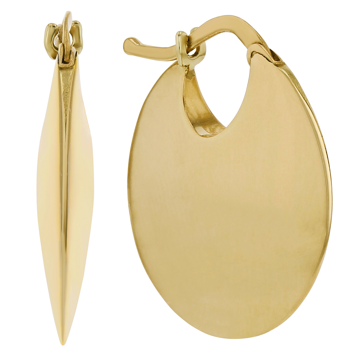 Yellow Gold Disc Hoop Earrings Borsheims