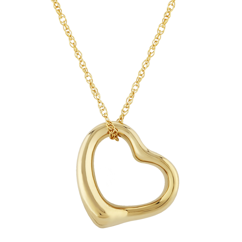 14k Yellow Gold Open Heart Pendant Borsheims