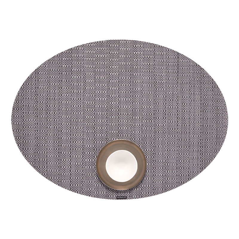 Chilewich Thatch Oval Placemat, Pewter 100618004 Borsheims