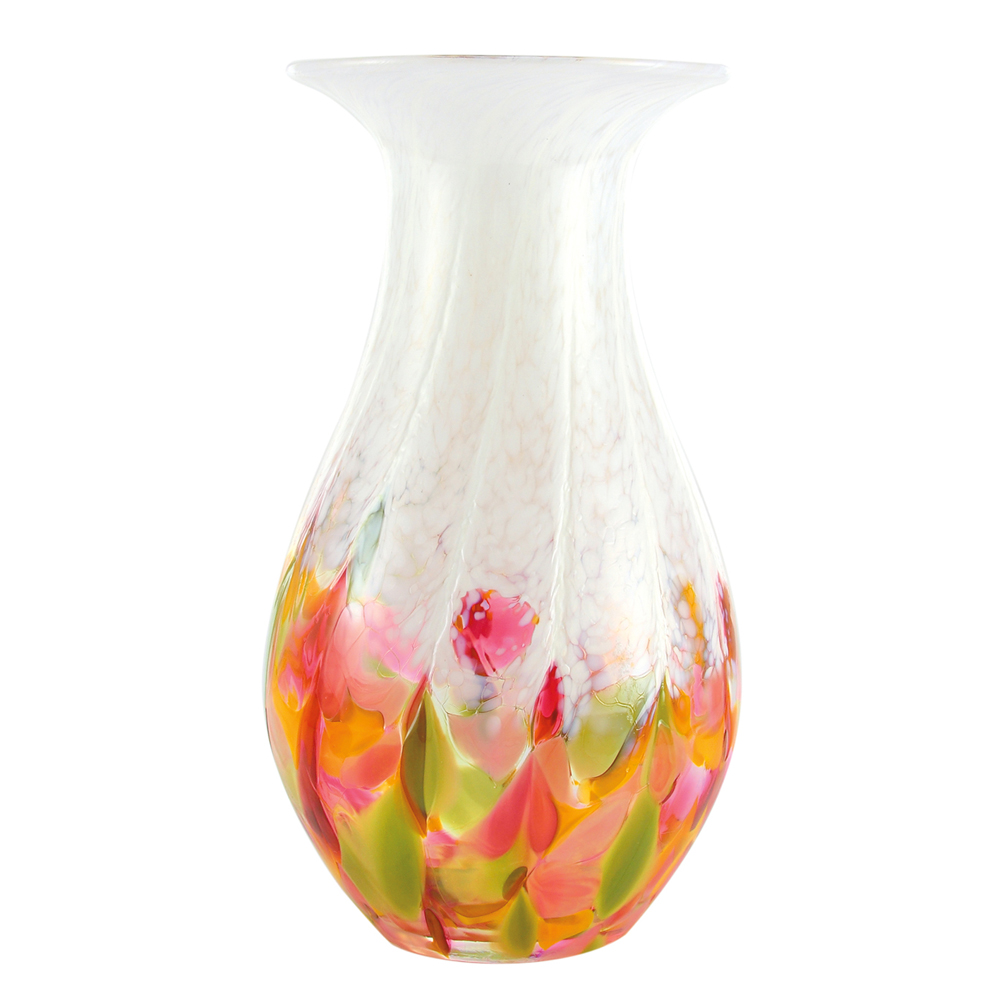 Glass Eye Studio Tulip Mosaic Raindrop Vase, 7" VN102 Borsheims