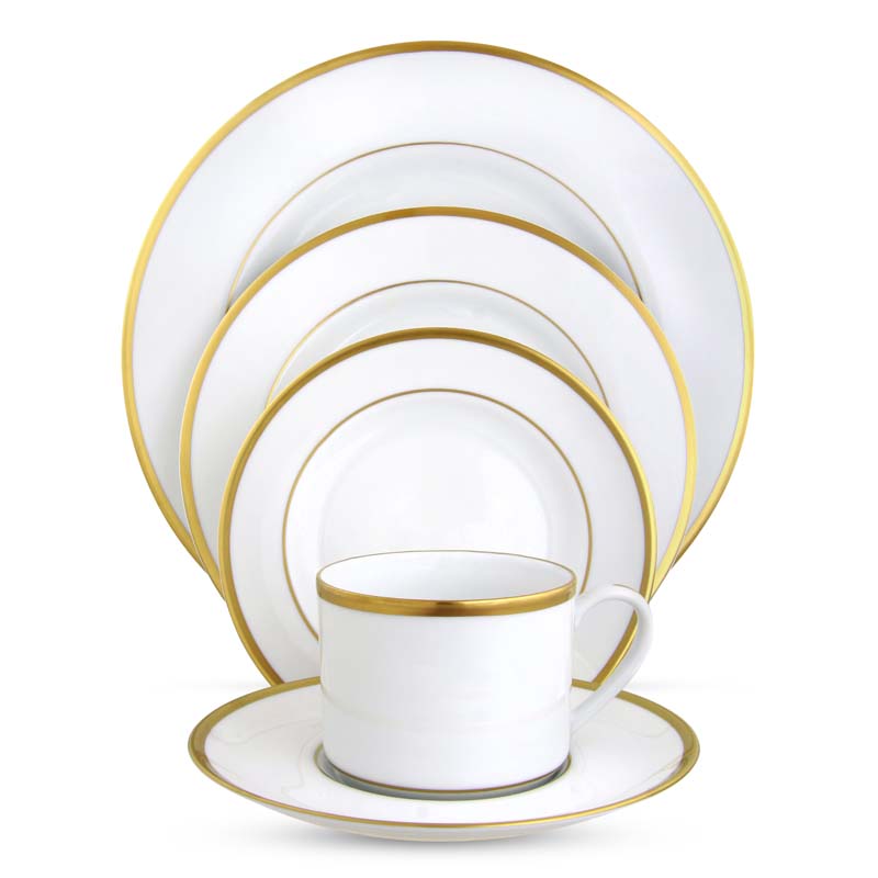 Pickard Signature White & Gold Dinnerware Borsheims