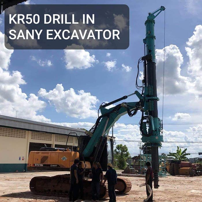 Hydraulic Rotary Drill Rig attachment for Excavator Products BorTech