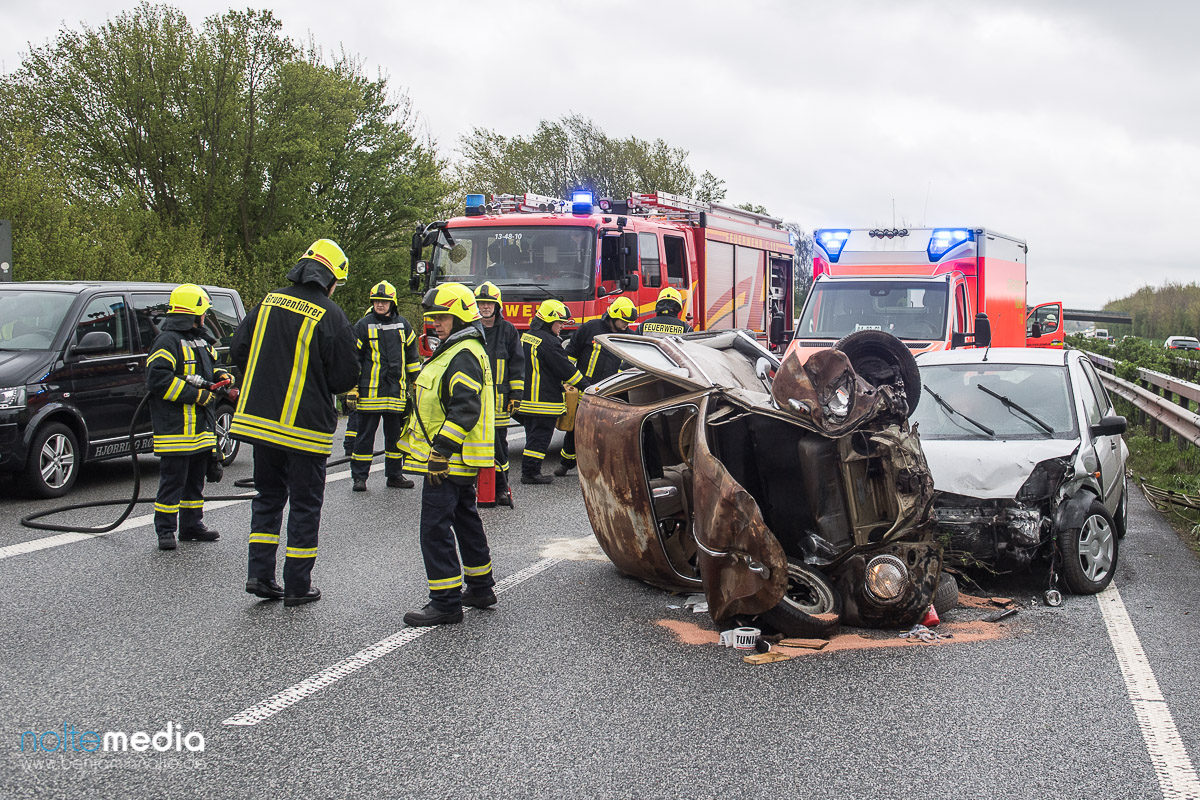 Vier Verletzte bei schwerem Unfall auf der A7 nahe Tarp BOSInside