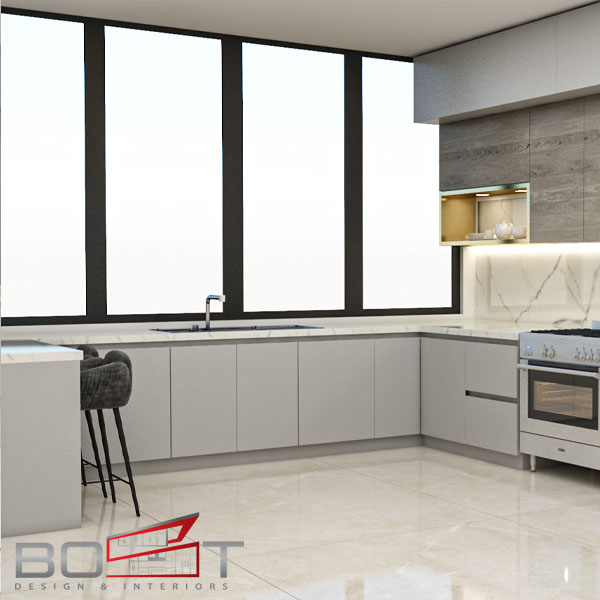 BEXLEY BACK YARD KITCHEN in Sydney???? light gray kitchen