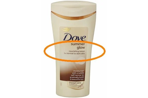 Dove Lotion Implies That Pale Skin is ‘Normal’