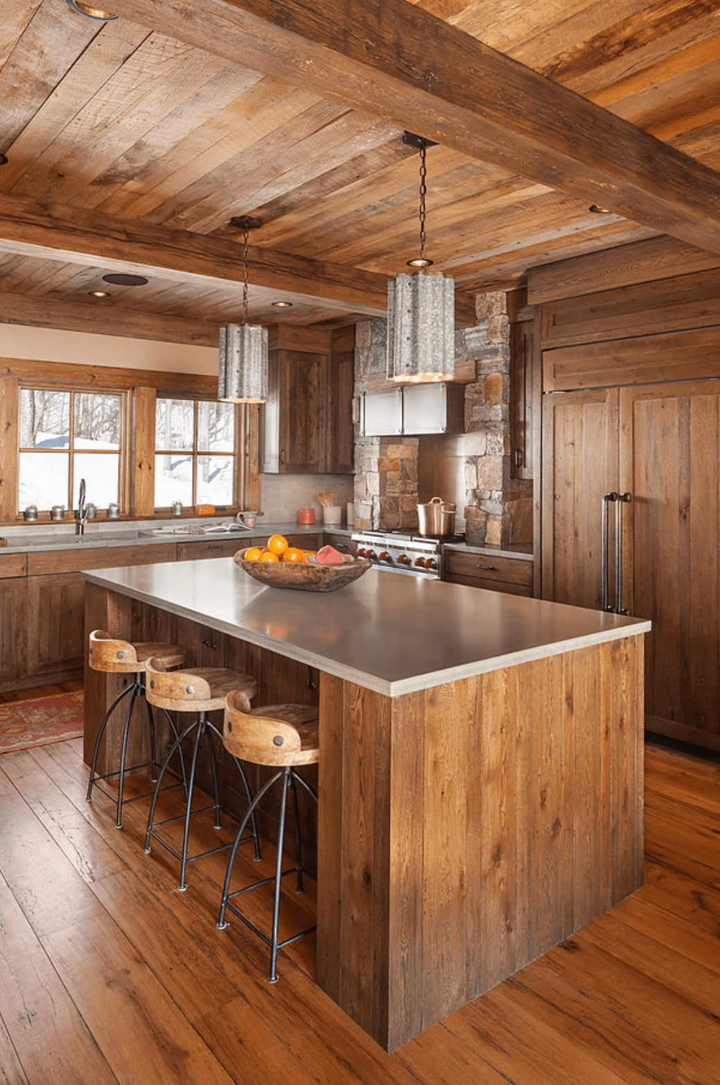 9 of Our Favorite Rustic Kitchens with Exposed Wood Beams Boston