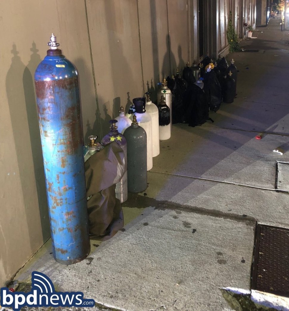 Police recover 67 suspected nitrous oxide tanks outside Fenway Boston