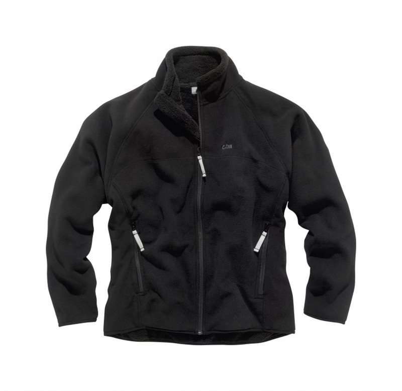 Gill Mens Polar Fleece Jacket Black Bosun Bobs