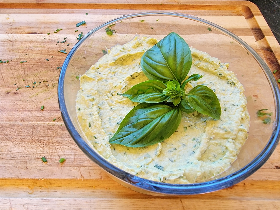 Herb Garden Hummus & Veggie Platter Healthy Plantbased Recipe