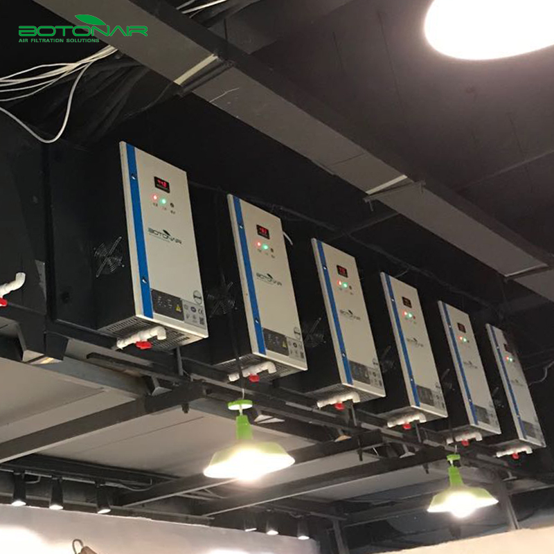 Kitchen electrostatic commercial HVAC system