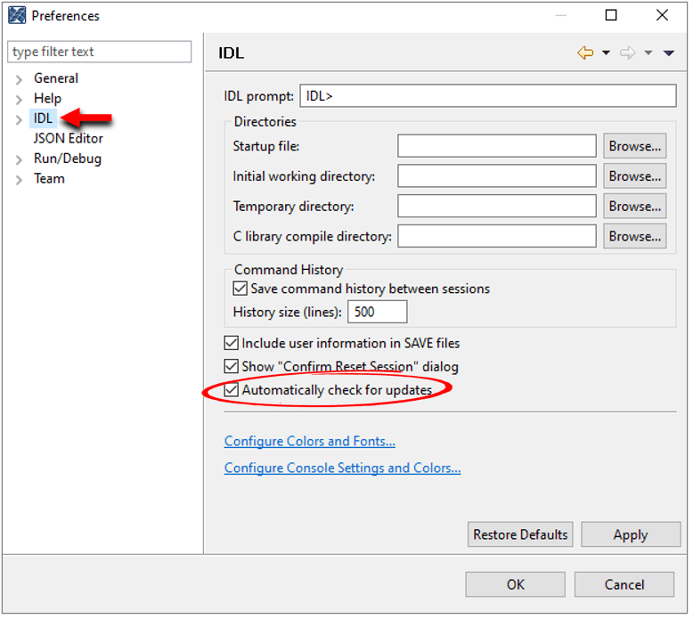 IDLupdatepreference BoulderCAST