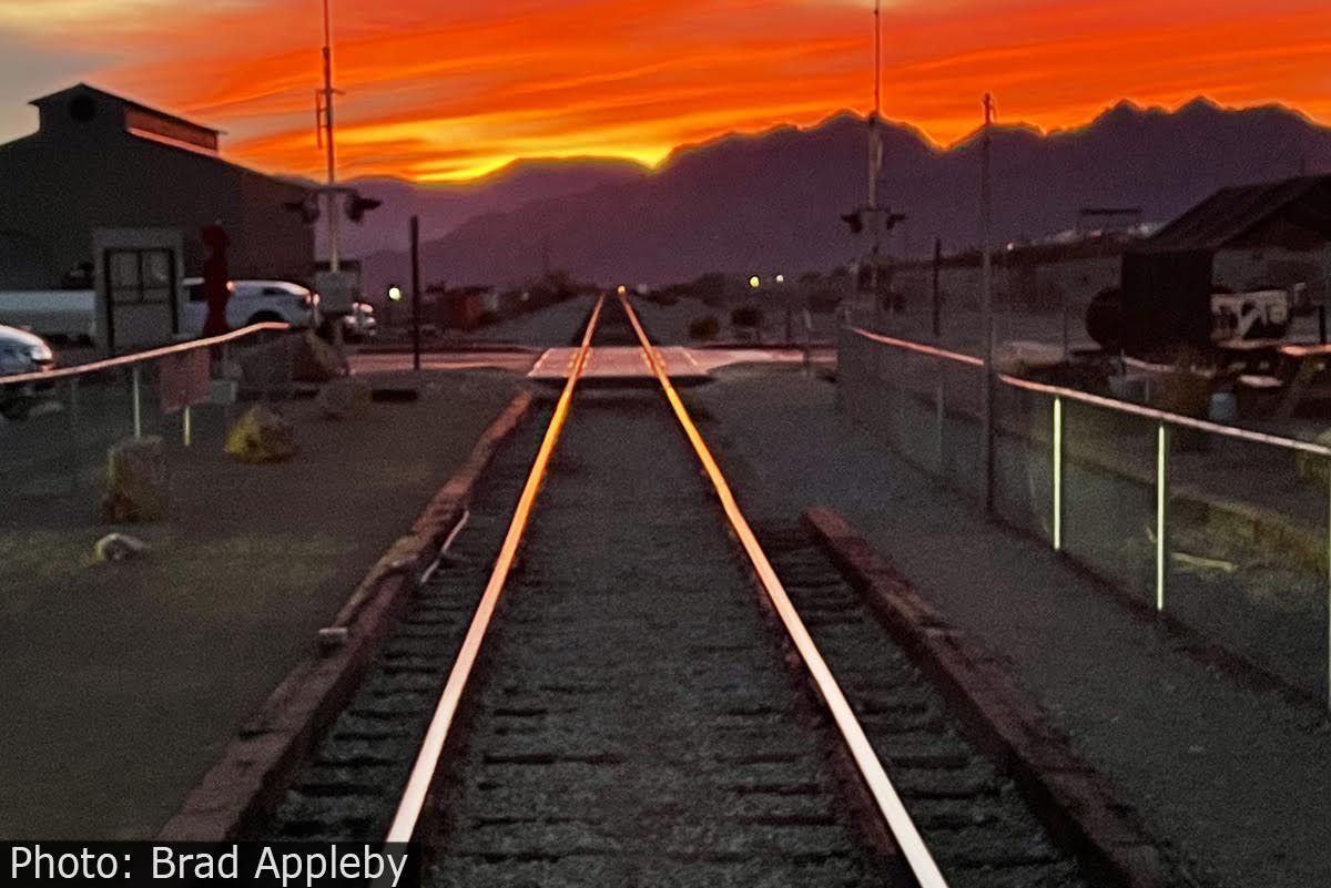 Fan Photo Sunset on the Rails Boulder City Home of Hoover Dam