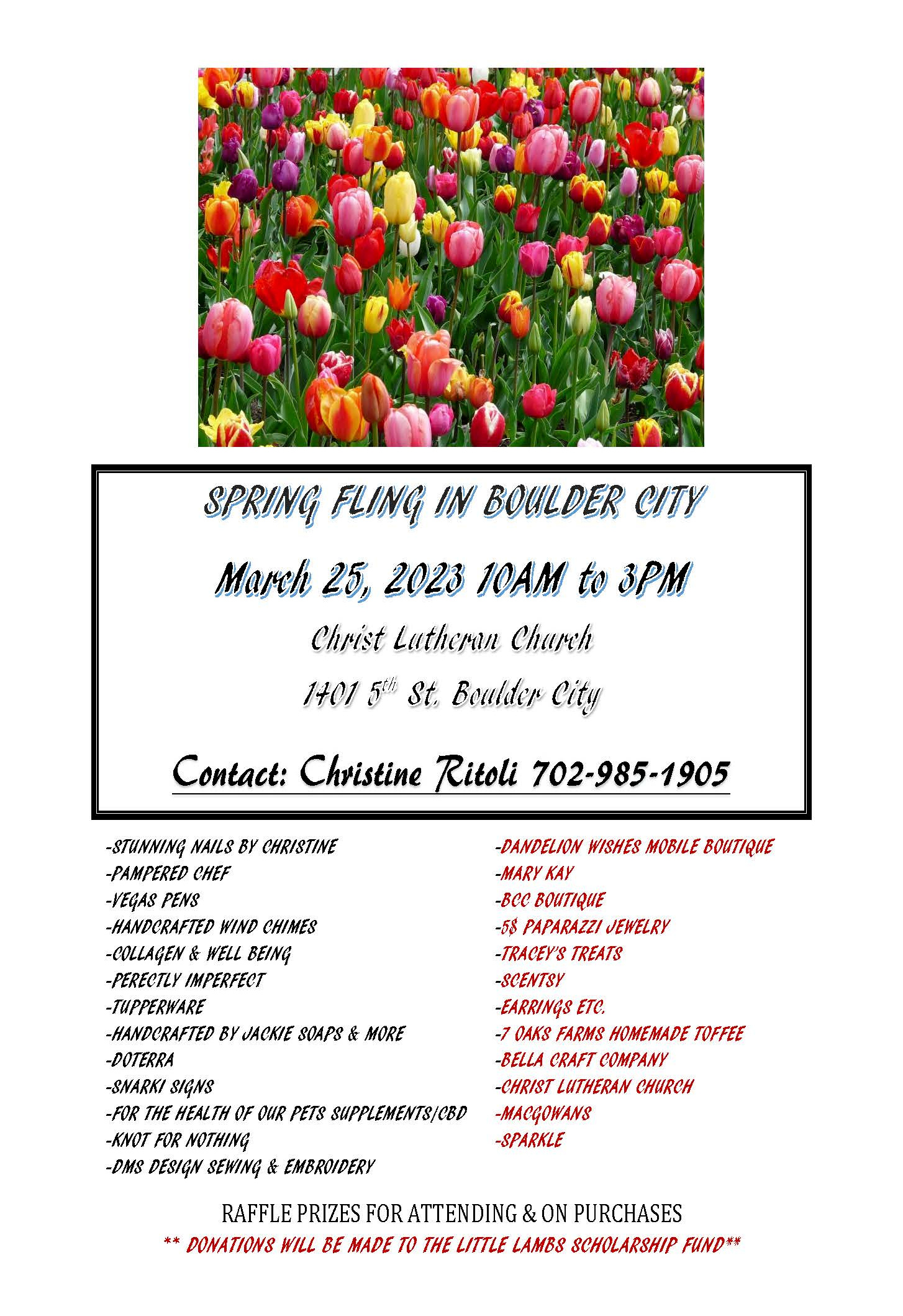 Spring Fling Coming to Christ Lutheran Church Boulder City Home of