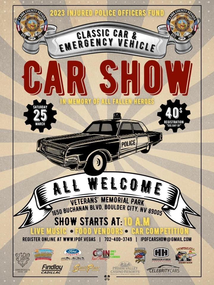 IPOF Classic Car and Emergency Vehicle Car Show Boulder City Home of Hoover Dam & Lake Mead