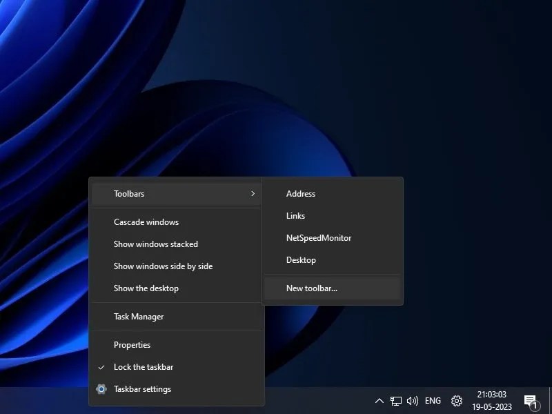 Enable Toolbars on Windows 11, Add Toolbars on the Taskbar BounceGeek