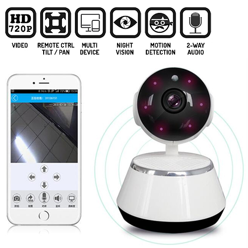 360° HD Home Security Camera and 32GB SD Card Apple & Android Compatible