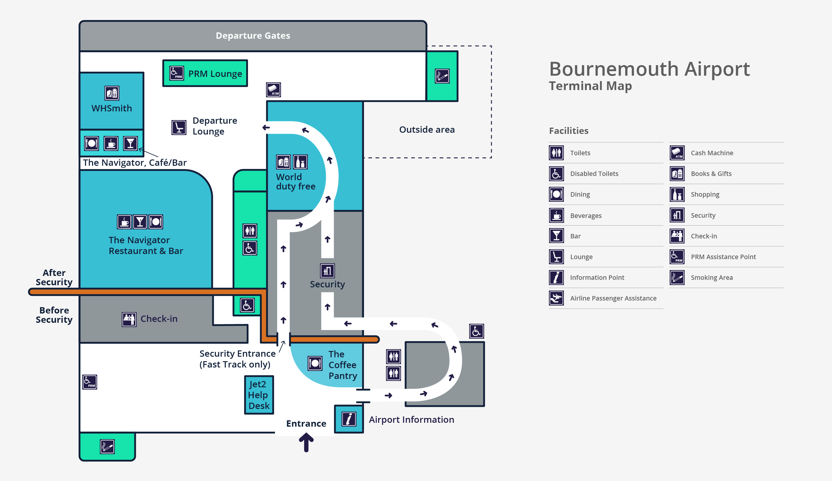 Terminal Map Bournemouth Airport