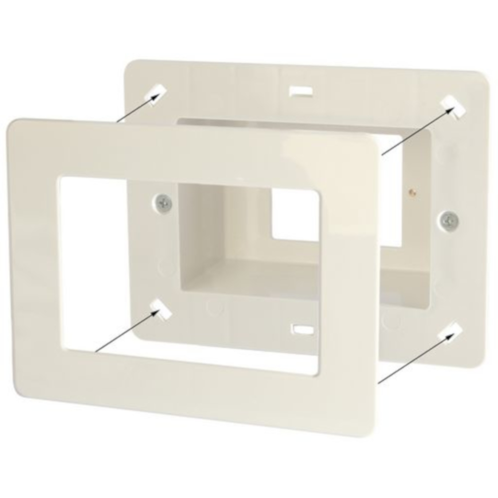 Recessed Wall Box With 2 Inserts Power Wall Socket Clipsal Type AV