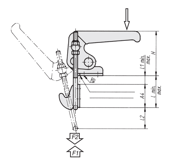 Vertical latch clamp Toggle clamps