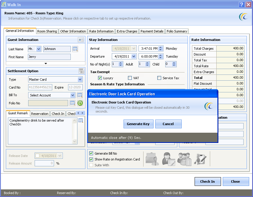 Lock System Hotels lodging