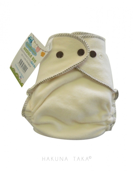 Couche lavable bio pour le jour Lulu Nature Zero dechet