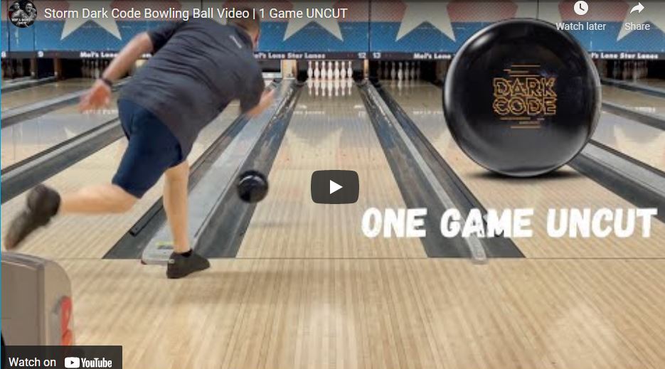 Storm Dark Code Bowling Ball Video 1 Game UNCUT With Pro Bowler Stu WIlliams BowlersMart