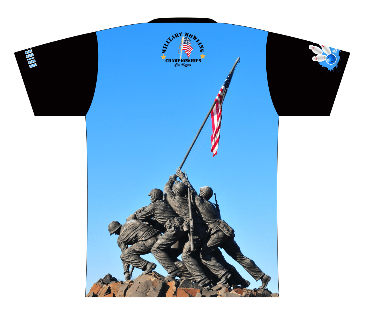 Military Bowling Iwo Jima DyeSublimated Shirt