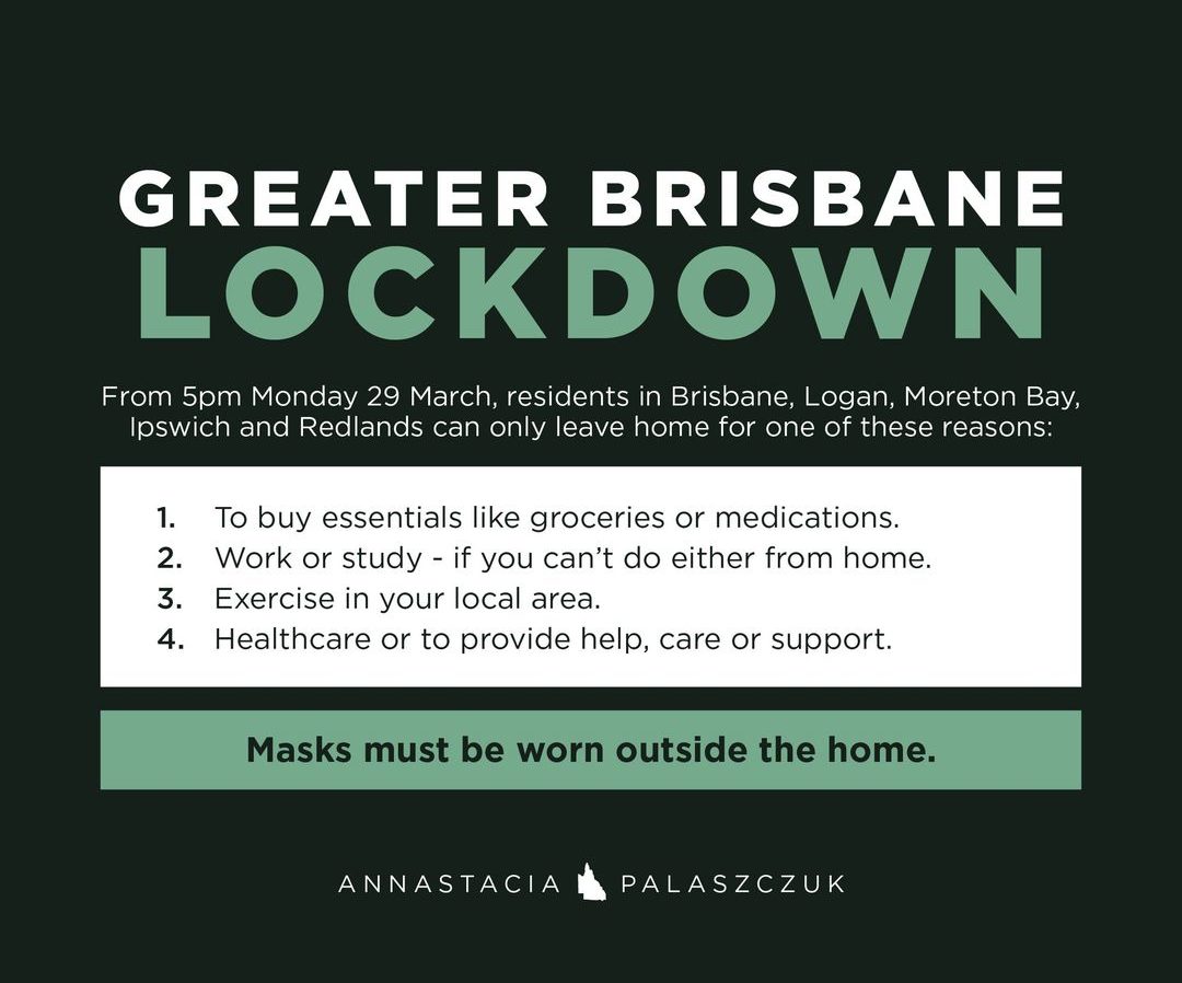 Greater Brisbane threeday lockdown Bowls Queensland