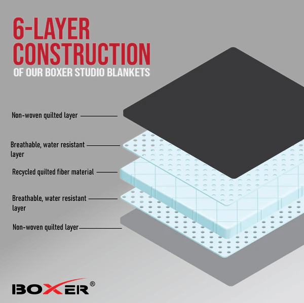 Boxer Studio Grommeted Sound Dampening Blanket Curtain 72"x78