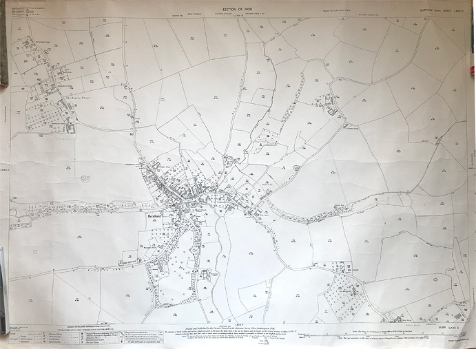 OLD BOXFORD MAPS BOXFORD, SUFFOLK.