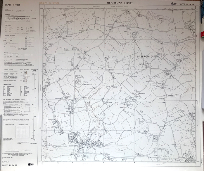 BOXFORD, SUFFOLK. OLD BOXFORD MAPS