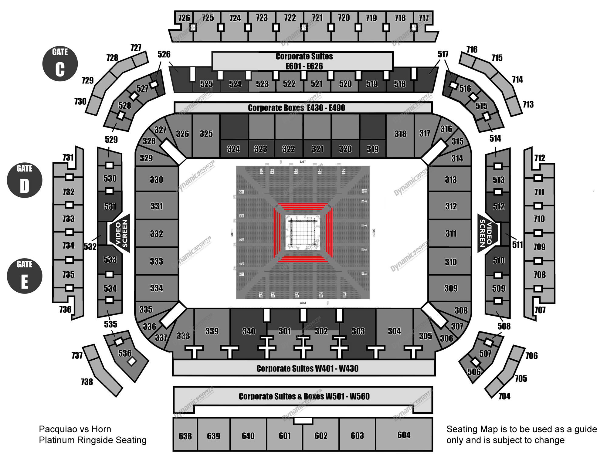 Official Manny Pacquiao vs Jeff Horn Ringside Tickets Platinum Package