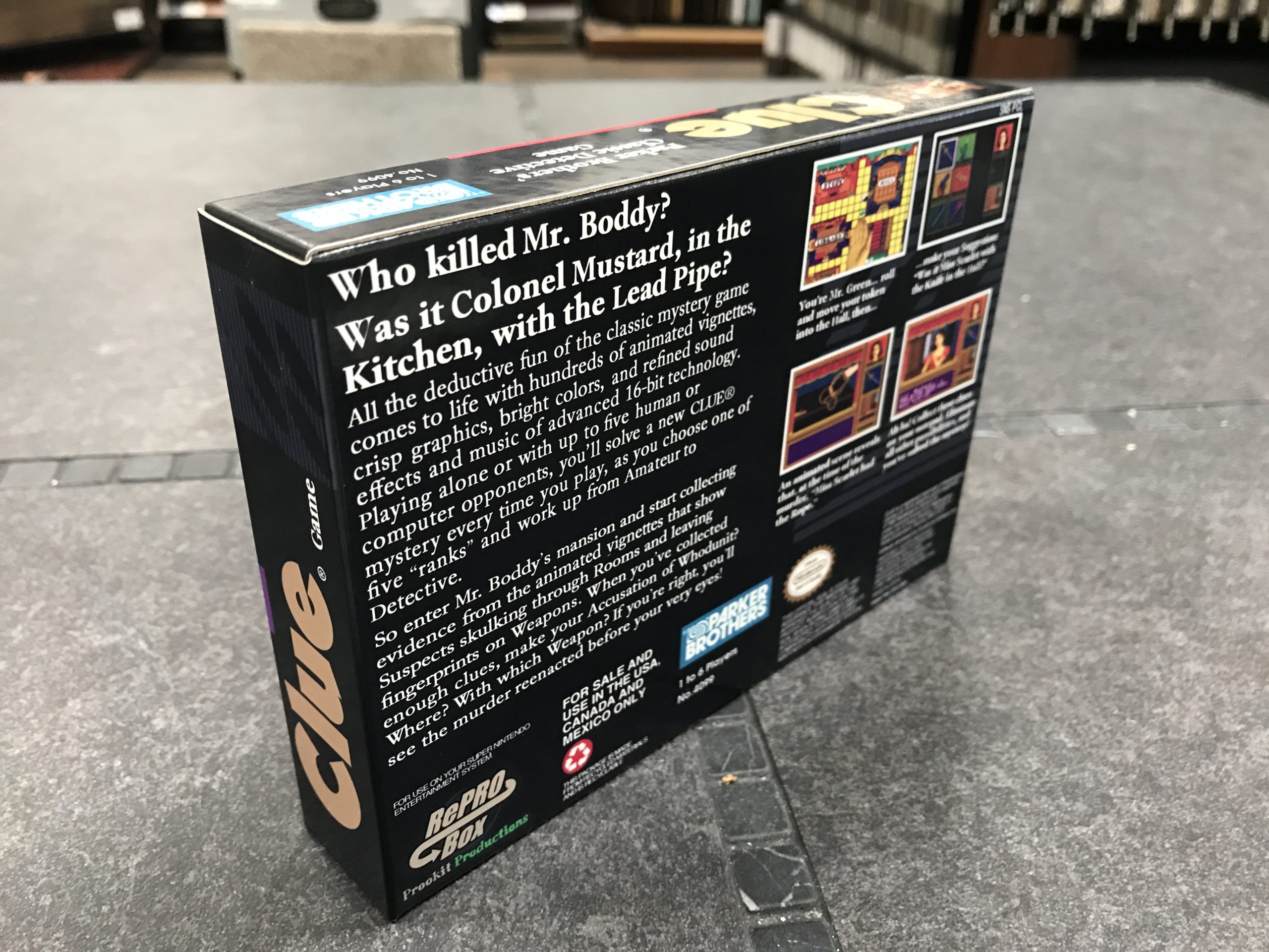 Clue boxBox My Games! Reproduction game boxes