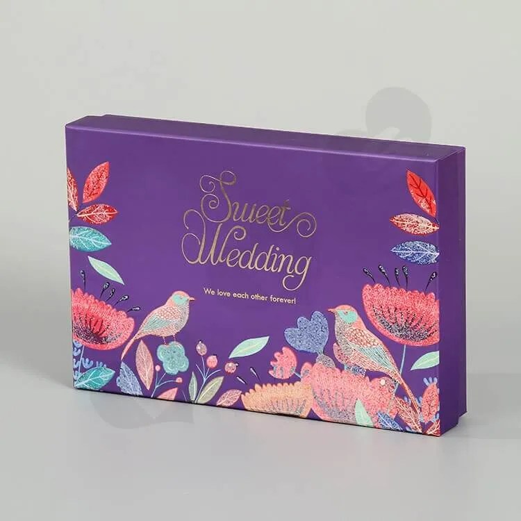 Beautiful Matte Color Gift Box For Wedding Shanghai Custom Packaging