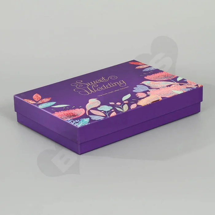 Beautiful Matte Color Gift Box For Wedding Shanghai Custom Packaging