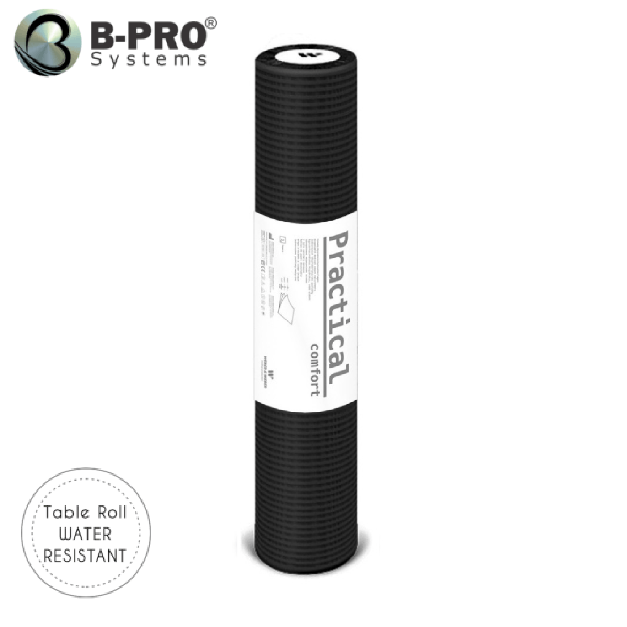 Desk/Couch Roll Water Resistant Black BPRO Systems