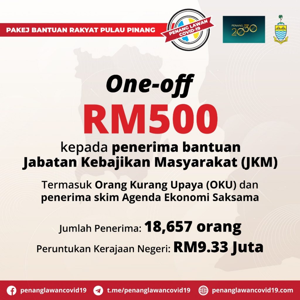Bantuan RM500 sekali kepada Penerima JKM , Penjaja