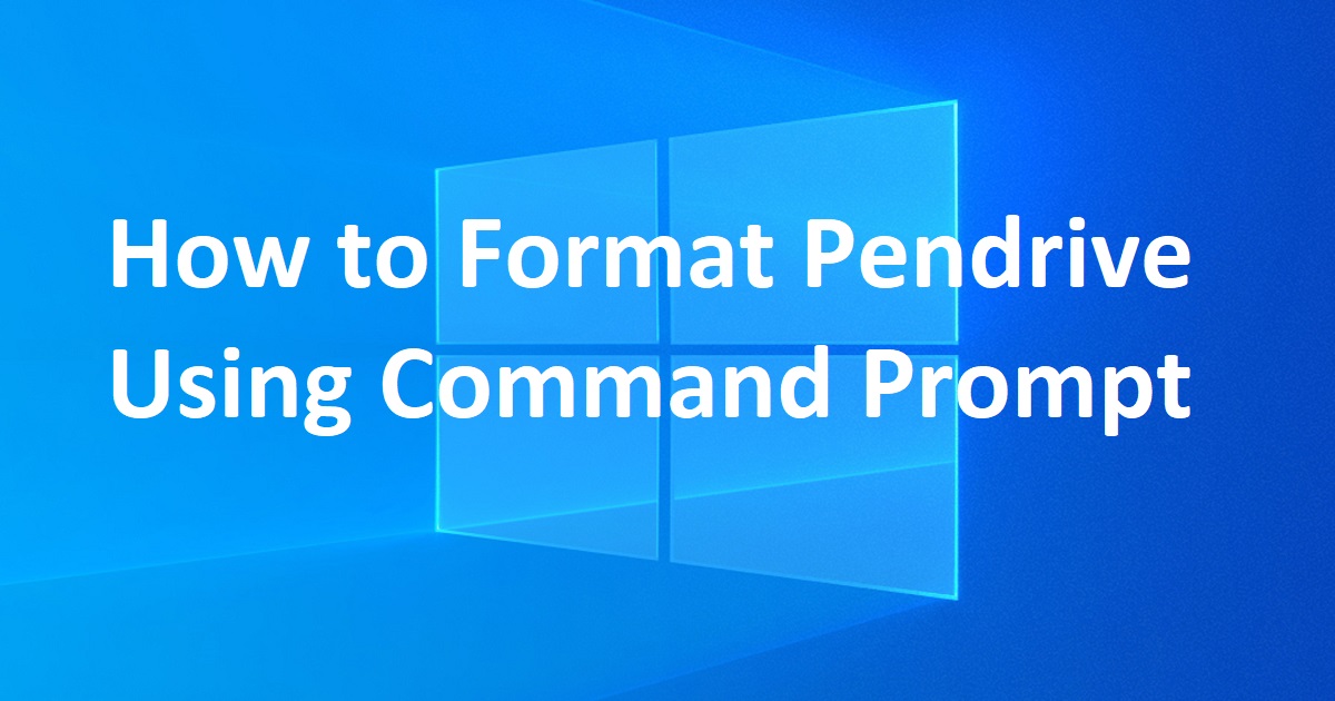 How to Format Corrupted Pen Drive by CMD (2023) Bracket Post