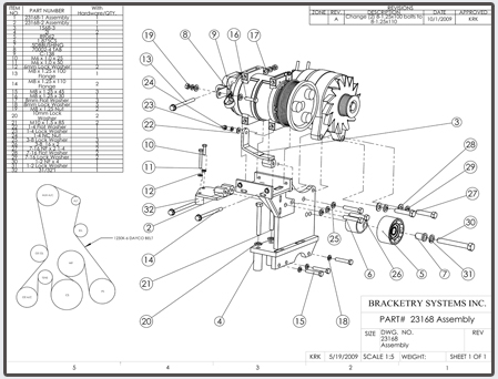 Alternator brackets, compressor brackets