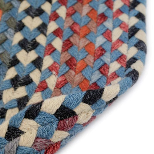 Colony Blue Oval Rug The Braided Rug Company