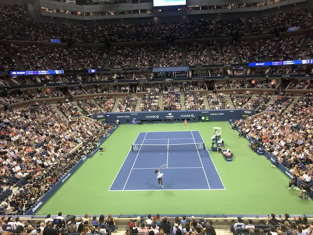 US Open Back Stage Come Stand On The Tennis Court In The Gargantuan