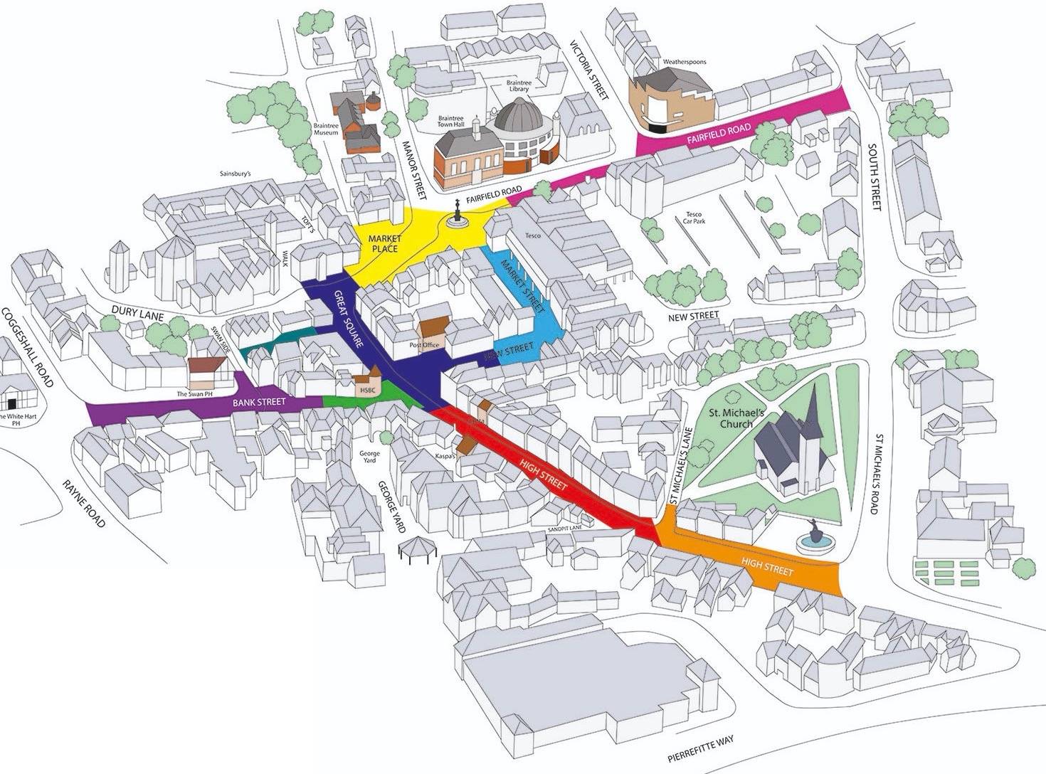 Timeline of work Pedestrianisation of Braintree town centre Braintree District Council