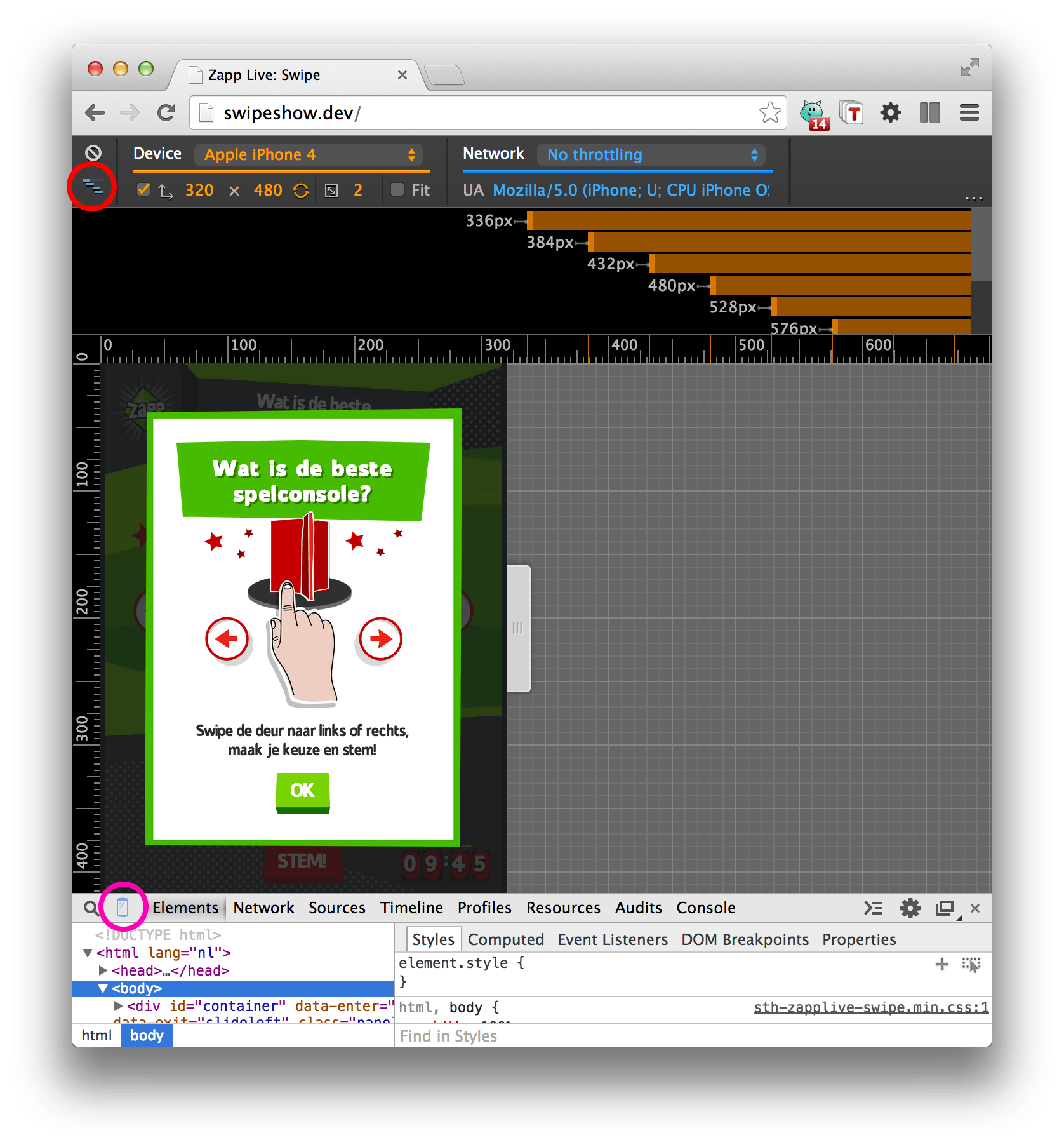 Google Chrome DevTools Device Mode Bram.us