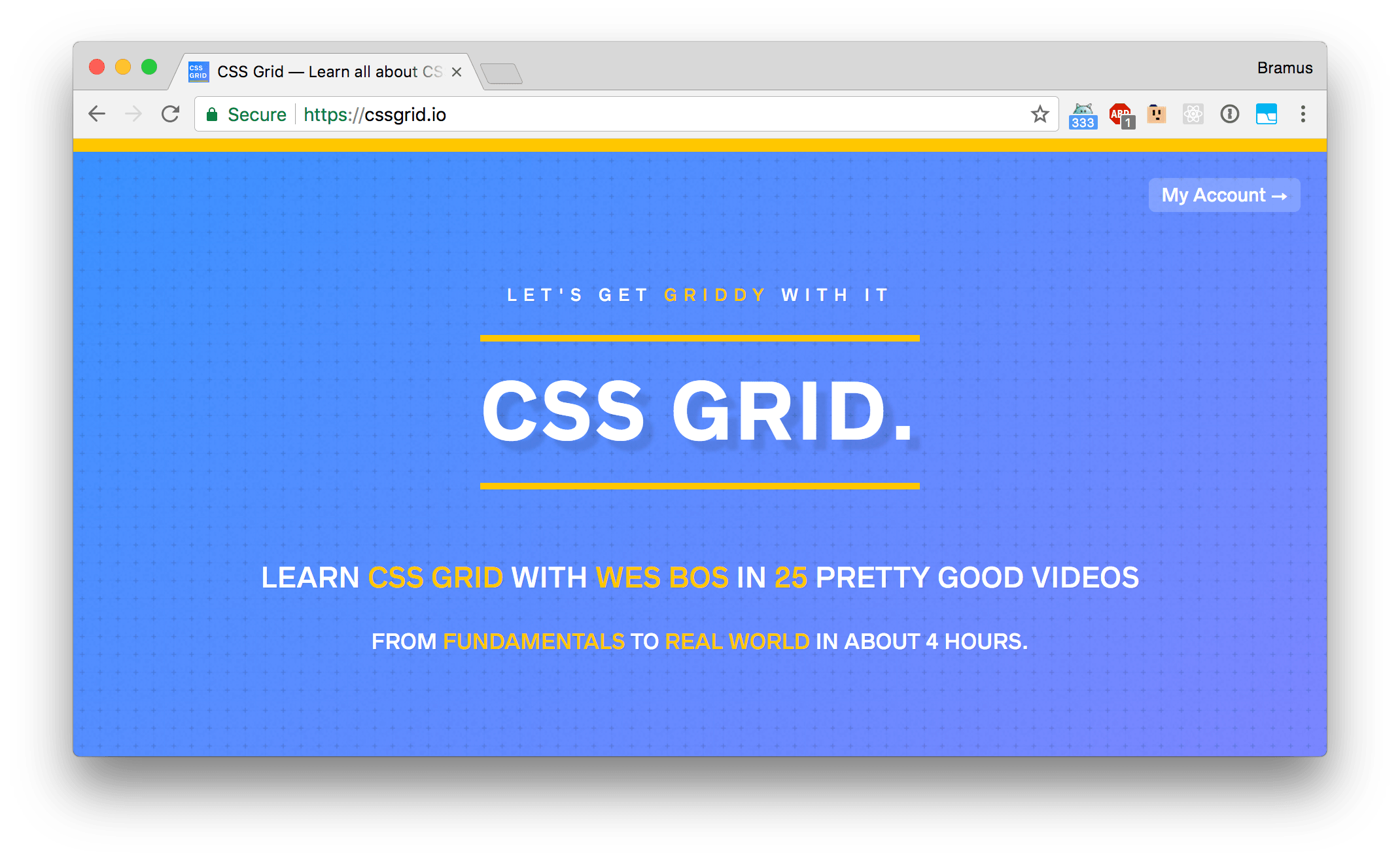 CSSGrid.io Free Video Series to learning CSS Grid Bram.us