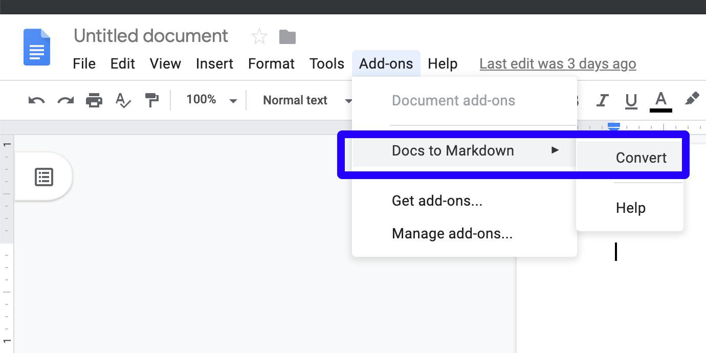Convert a Google Doc to Markdown or HTML with “Docs to Markdown” Bram.us