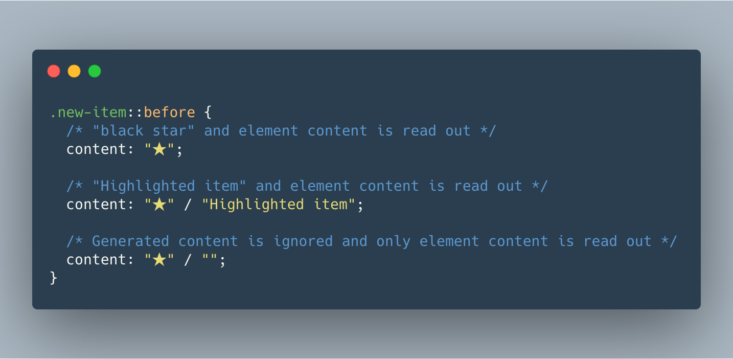 Alternative text for CSS generated content Bram.us Alternative text for CSS generated content Bram.us